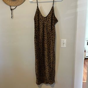 Leopard slip dress